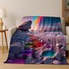 3D Kieselstein Weicher Stein Kiesel Flannelldecke Weiche Warme Decke für Schlafzimmer Wohnzimmer Bett Reise Camping Picknick Geschenk