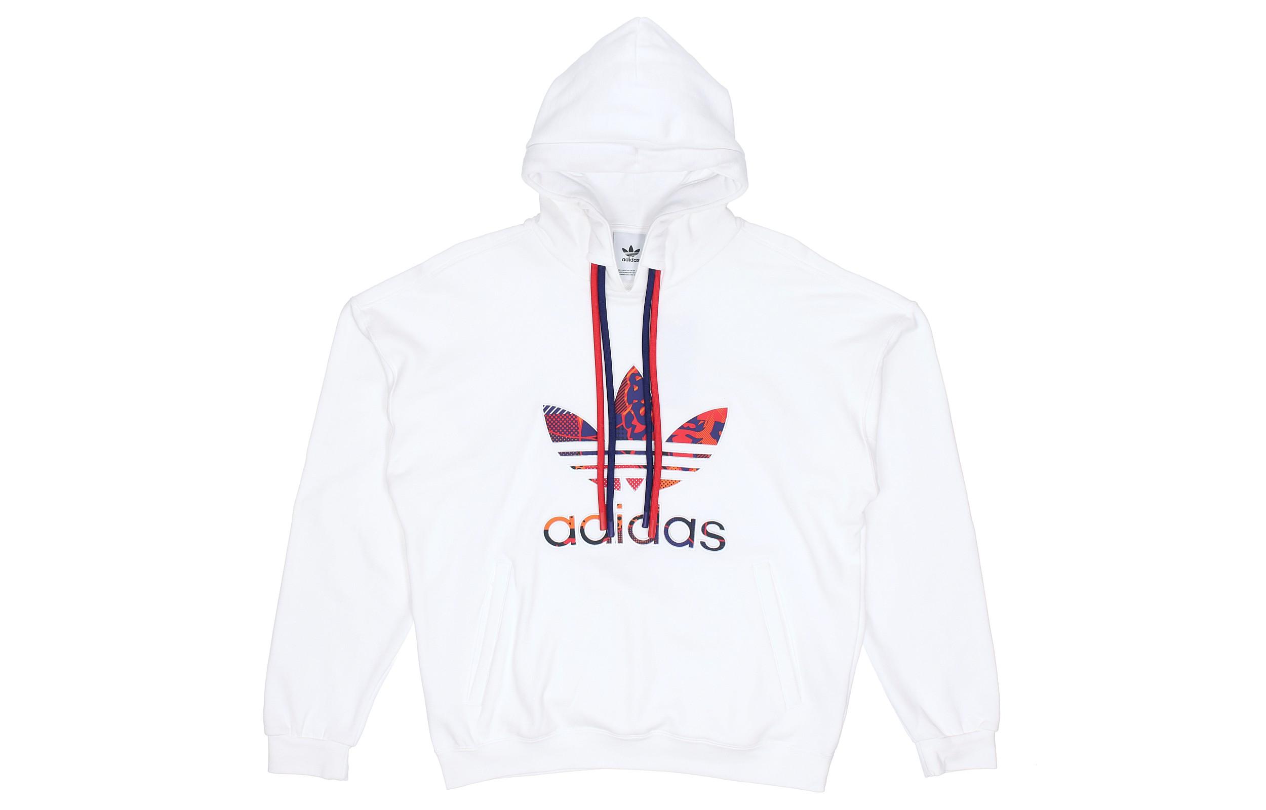 

Adidas Originals Sweatshirts Men s White Hooded Moderate Regular H09192 XL