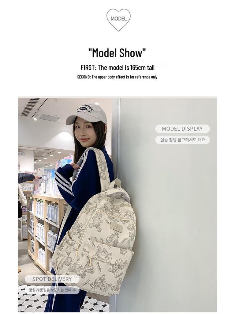 Korean Style Women's Lightweight Large Capacity Backpack for Students