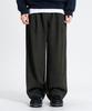 LEMAIN SECOND Single-Pleat Wide Corduroy Elastic Pants [Khaki]