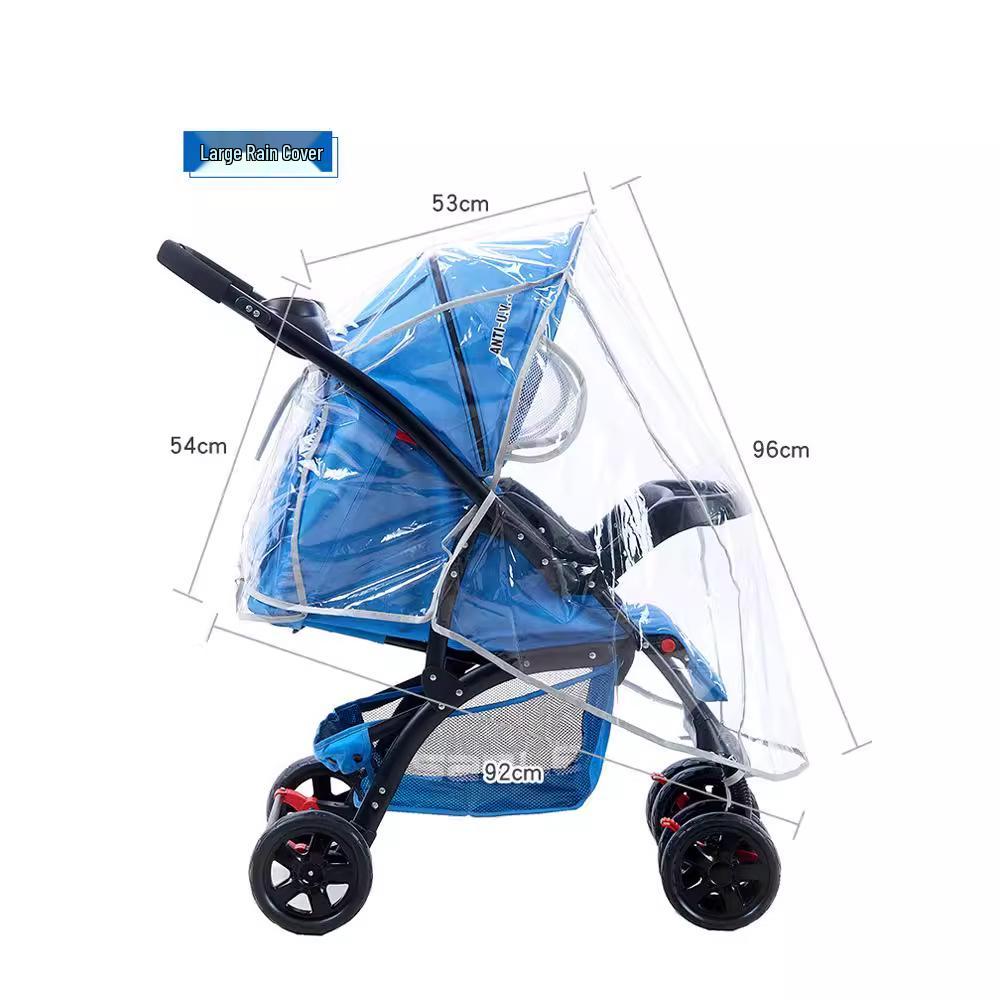 Universal Windproof Stroller Canopy: Baby Rain and Sun Shield Cover
