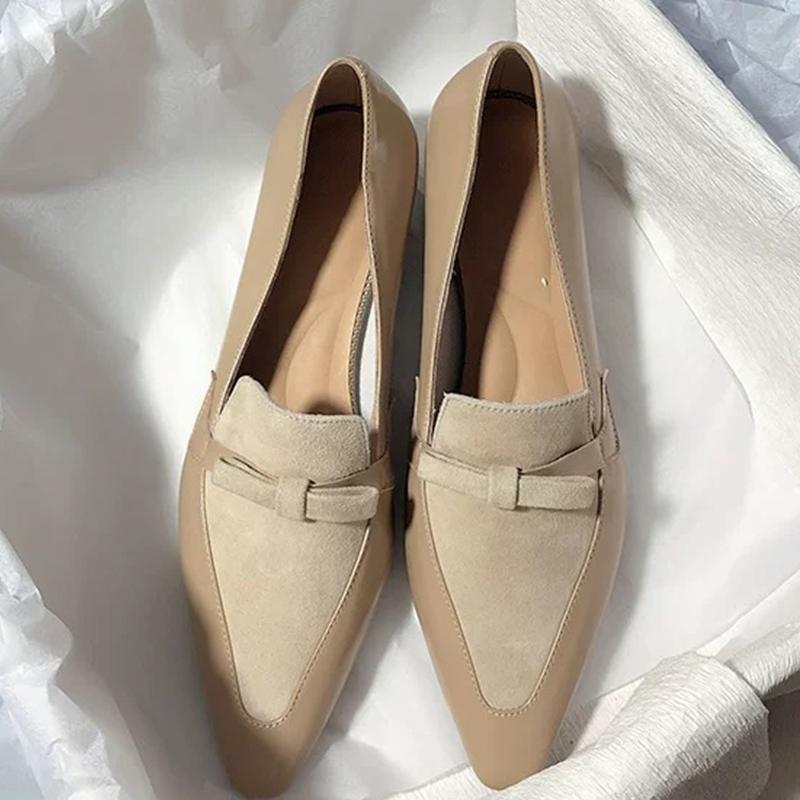 Pointed Toe Women Heeled Shoes Bow Loafers Shoes Autumn Designer New Woman Pumps 2025 Dress Sexy Luxury Zapatos De Mujer