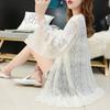 Summer Thin Cut-out Knit Cardigan Women's Loose Open Front Blouse Light Sun Protection Clothing