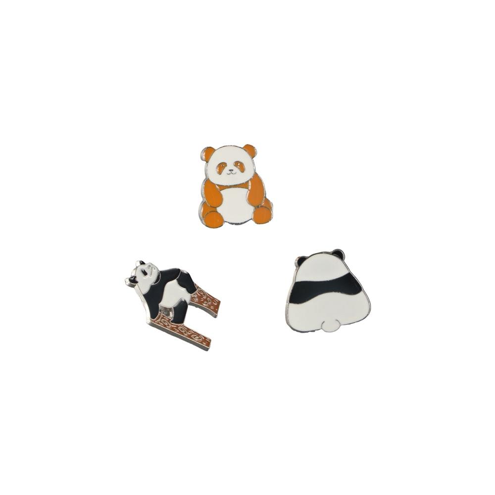 Clothes Accessories Clothes Pins Enamel Animal Brooch Personality Cartoon Panda Brooch  Boys