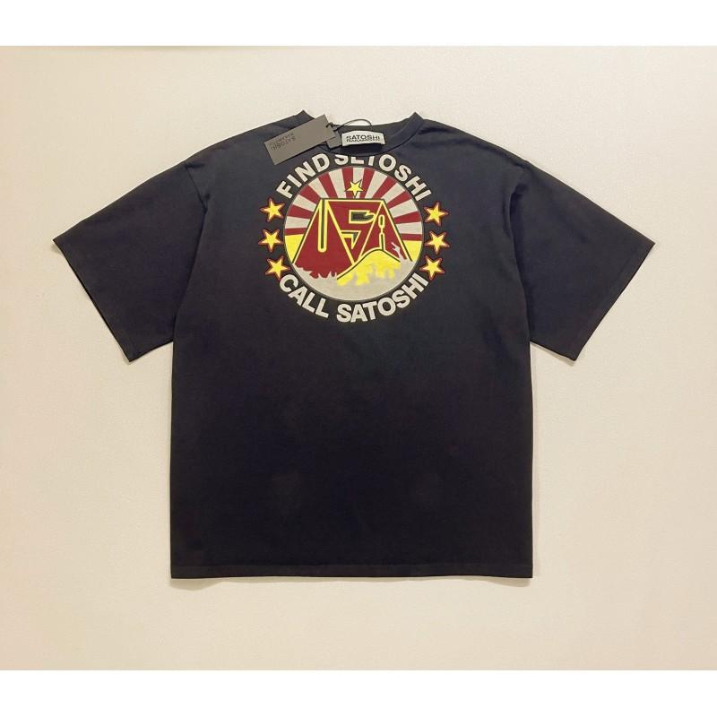 Herren Lockere Baumwolle Grafik T-Shirt Streetwear Hip Hop Vintage Gewaschenes Kurzarm-T-Shirt