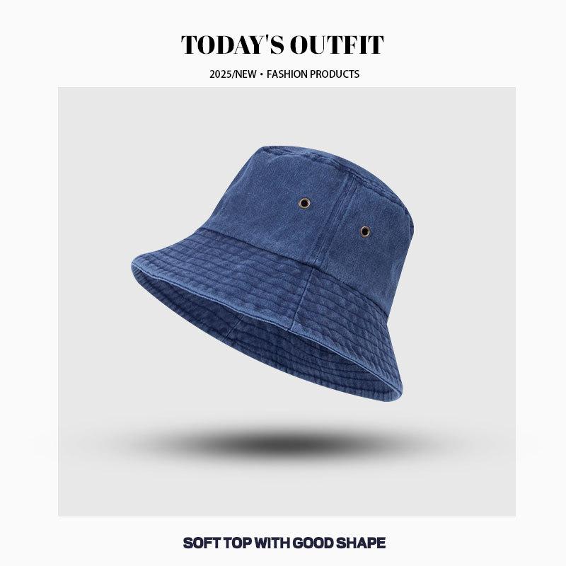 

Новая весенне-летняя японская стирка денима, универсальная защита от солнца, шляпа рыбака, шляпа от солнца, модная шляпа-котелок для пары, тренд average size