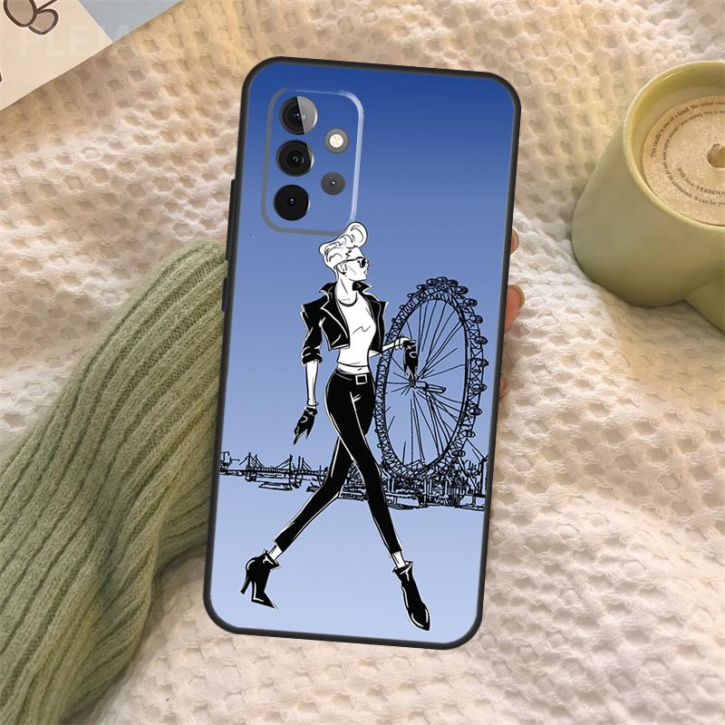 Fashion Girl Case For Samsung Galaxy A15 A22 A52 A32 A54 A14 A16 A26 A36 A56 A55 A35 A05 A06 A53 A33 A13