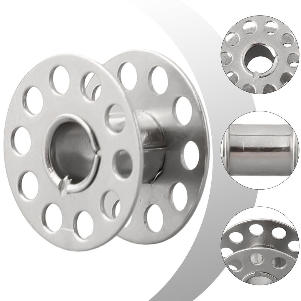 1 Stück Metall Spule Spule Haushaltsnähmaschine Werkzeuge Nähzubehör Edelstahl Spulen Leere Spule Edelstahl