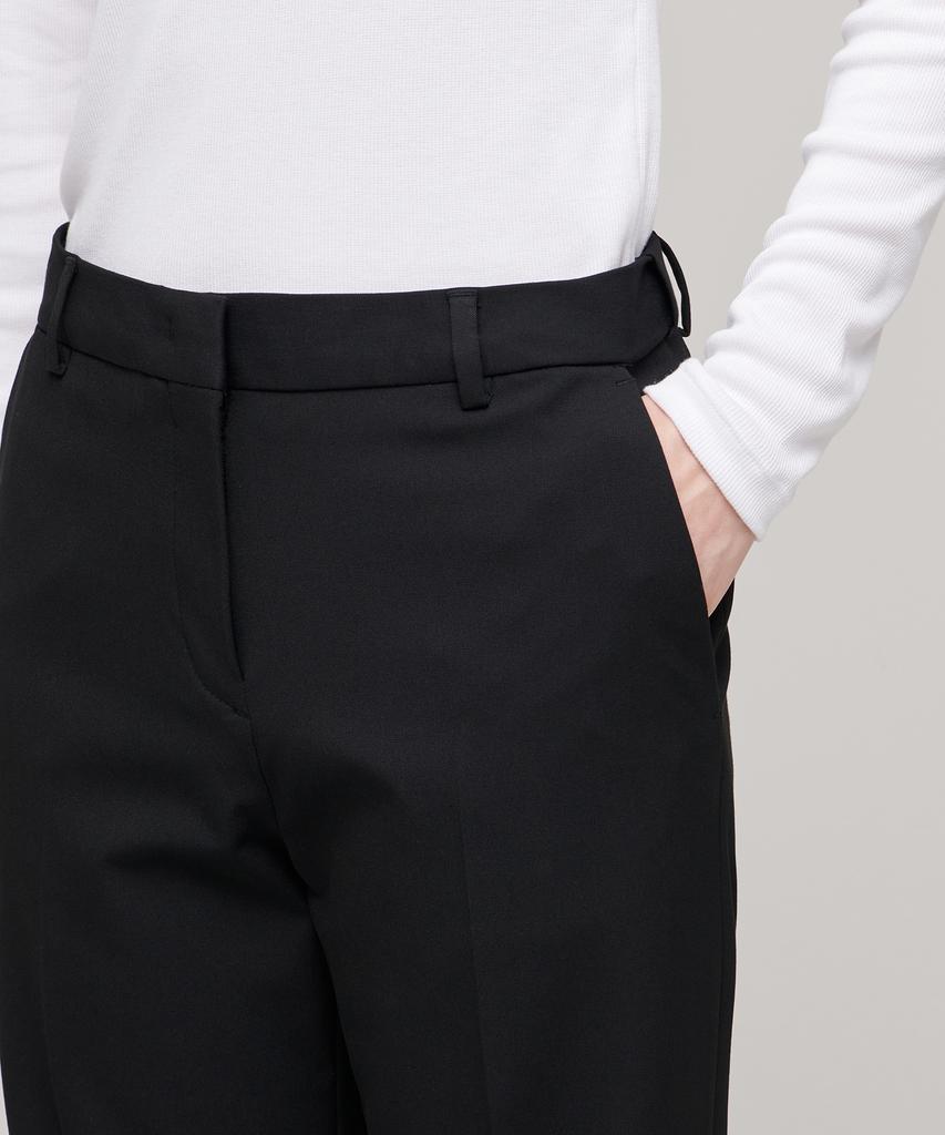 MUSINSA STANDARD WOMAN Women'S Flare Slit Hidden Banding Slacks [Black]
