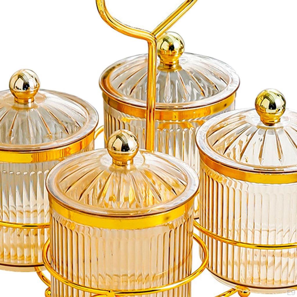 Food Storage Jar Nut and Candy Serving Tray Easy To Refill Multi Compartments Platter Nordic Dried