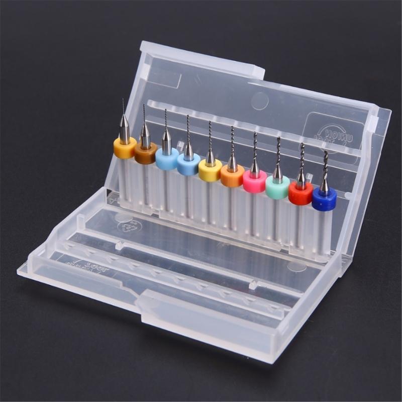 Pack of 10 Small Size Drill Bits Set Designs for Electronics Repair Model Crafting and Precise Work in Tight Spaces