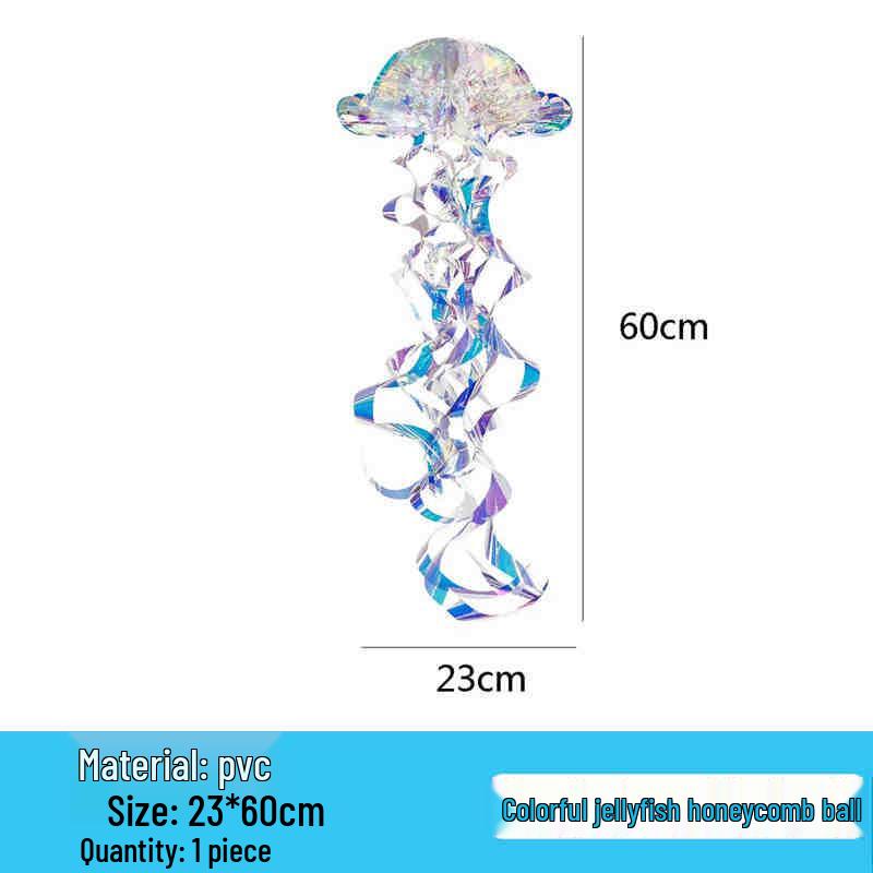 Blue Ocean Sky Tassel Ribbon Flag - Western Summer Theme Crepe Decoration