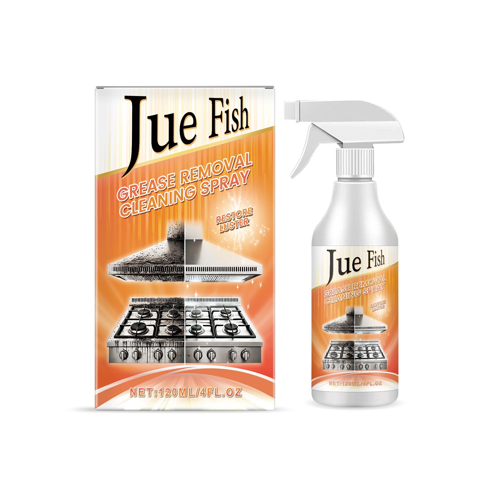 Jue-Fish Oil Stain Remover Cleaning Spray Multifunctional Kitchen Countertop Oven Oil Stain Remover Cleaning Spray