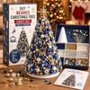 DIY Beaded Christmas Tree Craft Kit 3D Crystal Bead Holiday Craft Set With Colorful Beads Ornaments & Angel Tree Topper For Tabletop