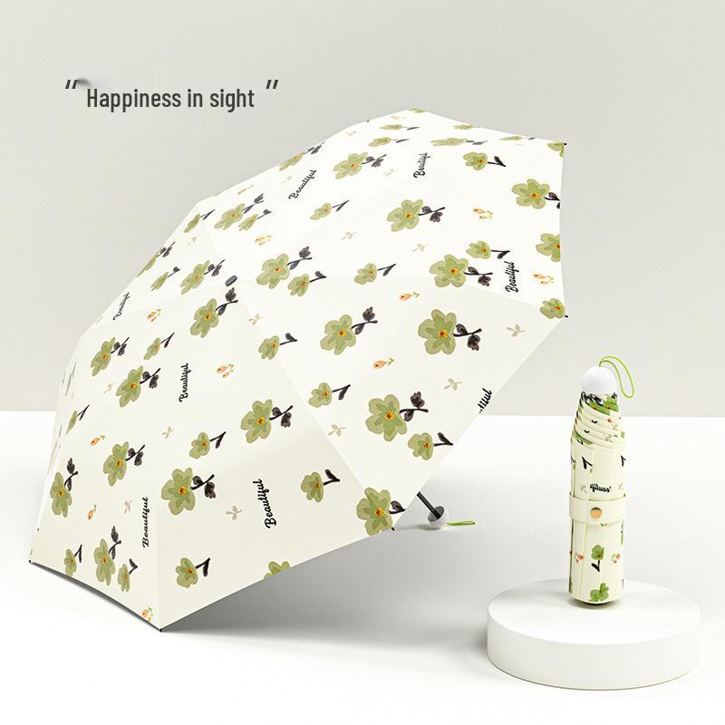 Современный Минималистичный Солнцезащитный Зонт: Трехслойный, восьмиспицевый, цифровая печать, подарок для женщин на дождь или солнце