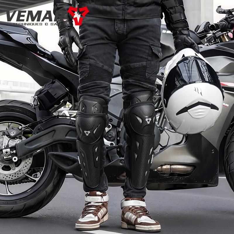 Motorcycle Knee Pads Men Women - Breathable Cycling Protective Gear Off-Road Shock Absorption Adult Sport Leg Guards
