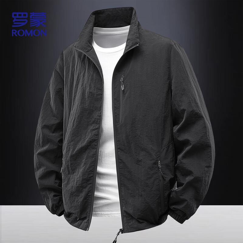 

Luomeng Men s Business Casual Stand Collar Jacket XL