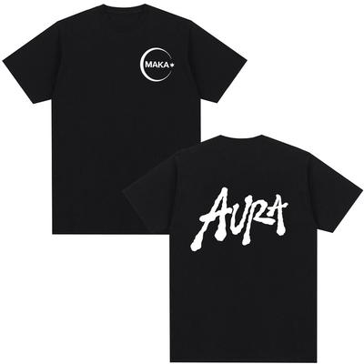 Rapper Maka Aura 2025 Tour Álbum Merch Camisetas Hombre Mujer Moda Camiseta Vintage Casual Algodón Manga Corta Camiseta Ropa de Calle