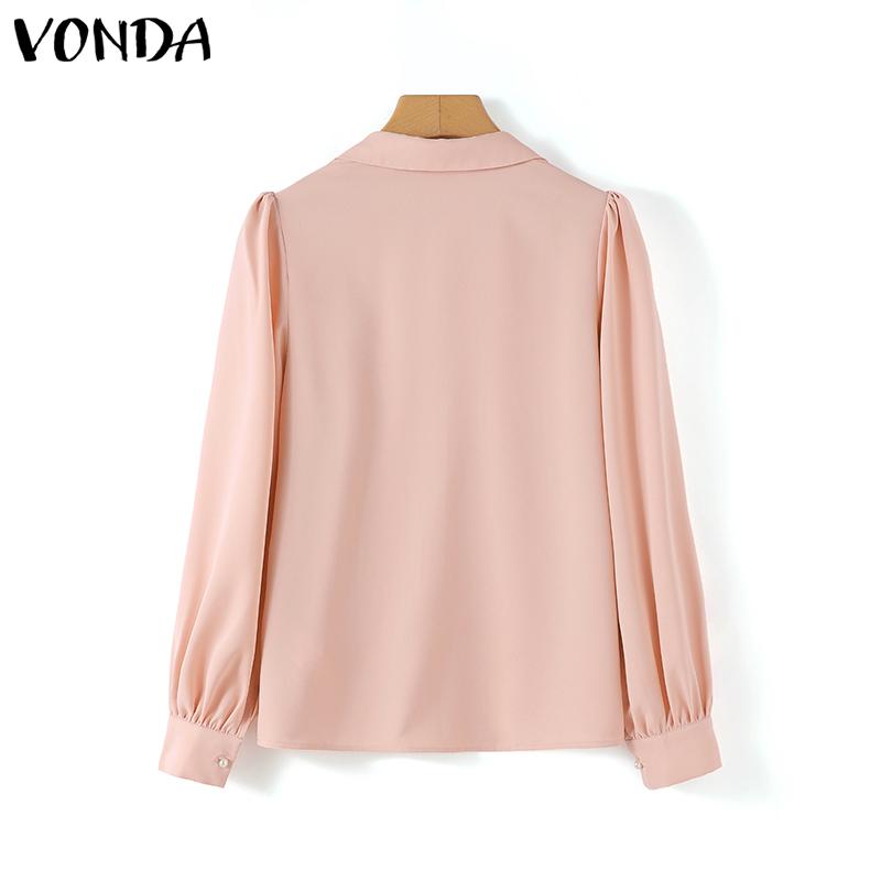 VONDA Cămașă de damă, guler, cu mânecă lungă, decorată cu perle, de culoare uni