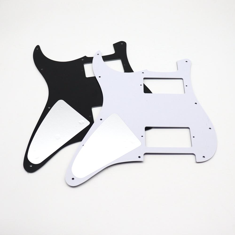 1ks Kytarový pickguard 2 otvory pro potenciometry Hliníkový 11 otvorů HH Pickguard Kryt proti poškrábání Kompatibilní pro kytarové díly stylu ST SQ