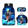 New Naruto backpack trendy backpack European and American retro peripheral cartoon schoolbag