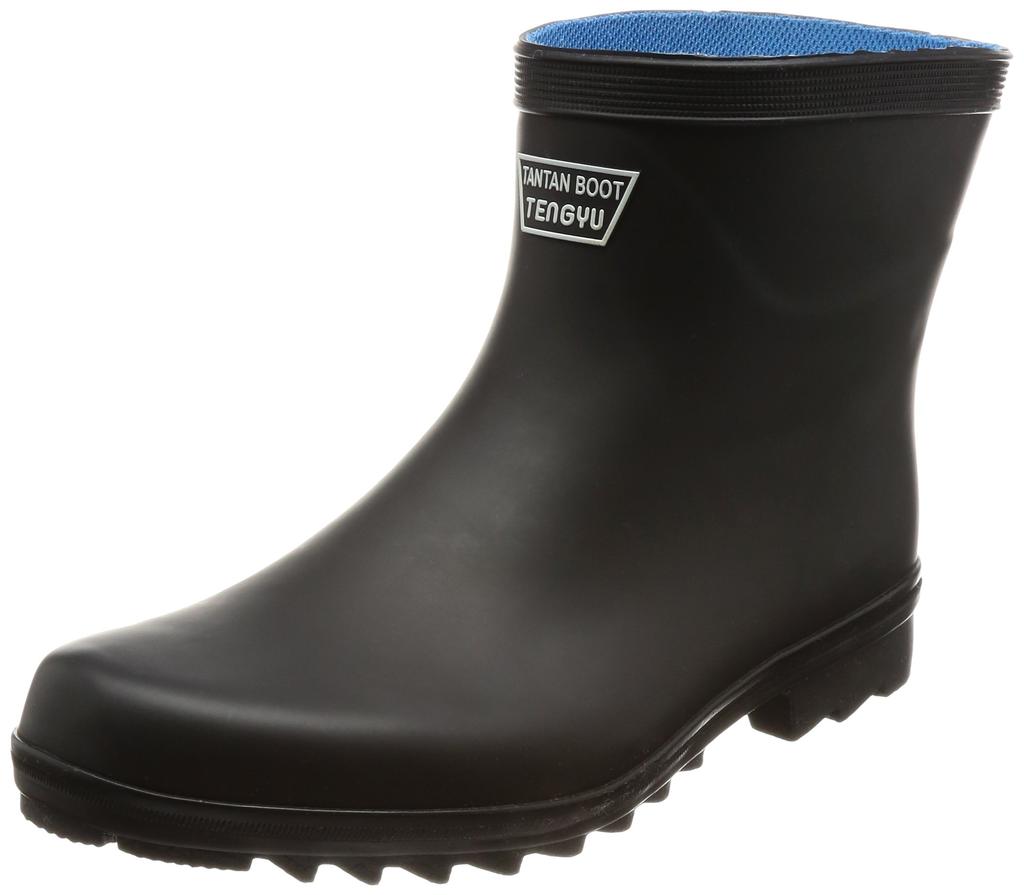 Fuji Glove Industry 9962 Men's Short Rain Boots, Black, Size L (25.5-26.0cm)