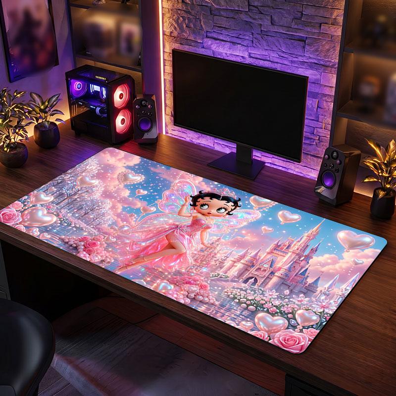 Big Mouse PadBetty Boop Extended Soft Desk Mat Gaming Office Computer Table Decor Mat