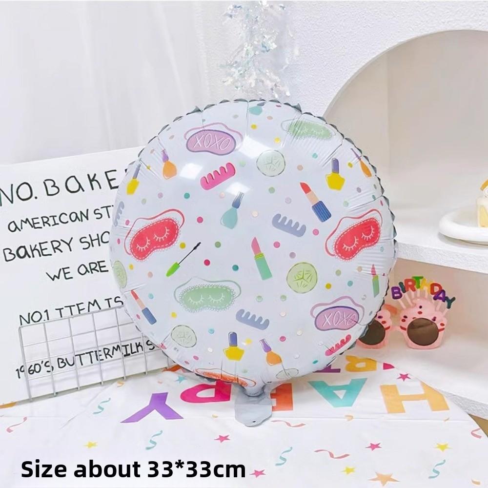 New Large Lipstick Nail Polish Ballons Cartoon Beauty Theme Aluminum Film Ballons Multi-shape Decoration Balloons Birthday Party