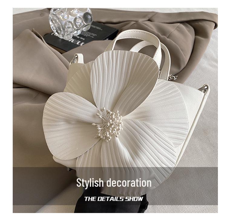 2025 Petal Bucket Bag: 3D Camellia Woven Handbag & Crossbody, Socialite Style