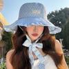 Polka Dot Women Fisherman Hat Ribbon Sunshade Hat Portable Summer Sun Hat  Outdoor