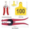 100Pcs Cow Ear Tag/Ear Tag Plier/Unloading Plier Copper Head With Number No.1-100  TPU Ear Tag Label Digital Sign Cow Sheep