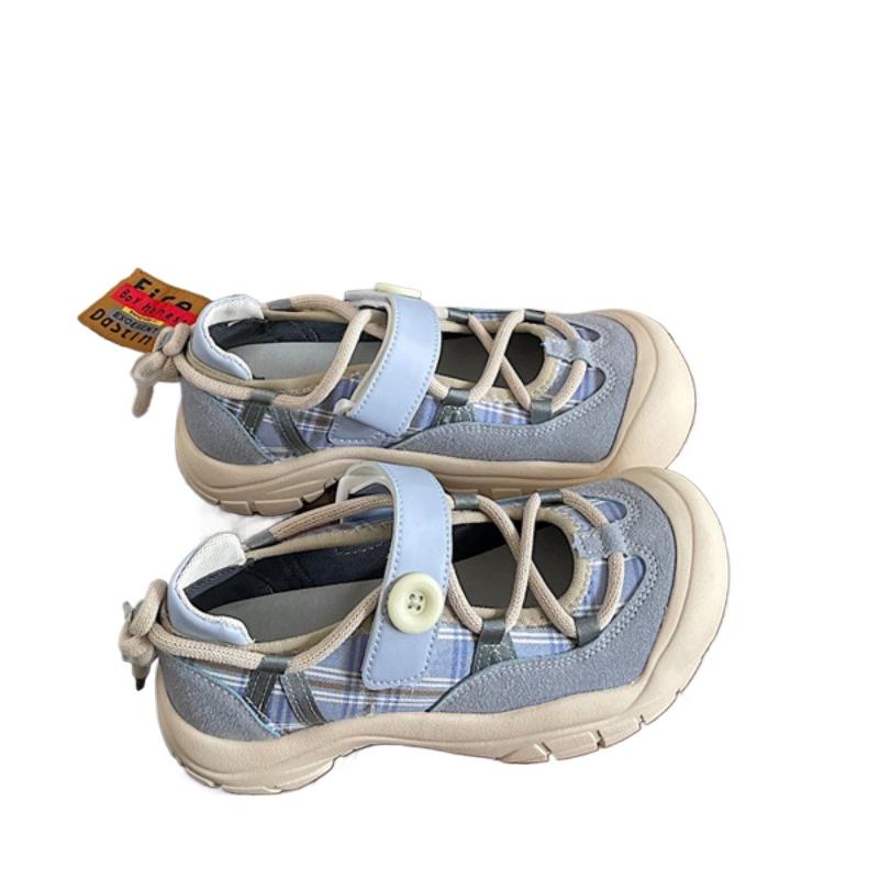 Women Thick Soled Sports Shoes High-end Student Flat Shoes Breathable Comfortable and Lightweight Mesh Surface