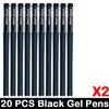 10/100 PCS Roise Retractable Gel Pens Set Black/Red/Blue Ink Ballpoint for Writing Refills Office School Supplies Stationery