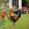 Paletti Segnaletici Statua Animale Gallo Giardino Creativo Realistico Resistente alle Intemperie Arte Scultura Pollo