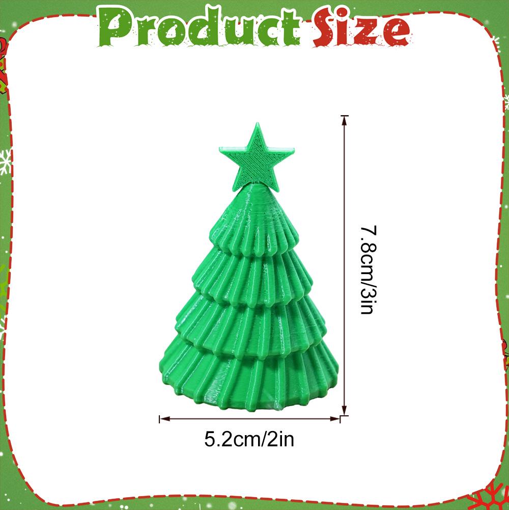 XS3D002 Luminous 3D Christmas Tree Ornament - Festive Party Desktop Decoration
