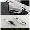 Rearview Mirror Strip Decoration Cover Trim For Renault Kadjar 2016 -  / Koleos 2017 -  ABS Chrome Accessories Exterior
