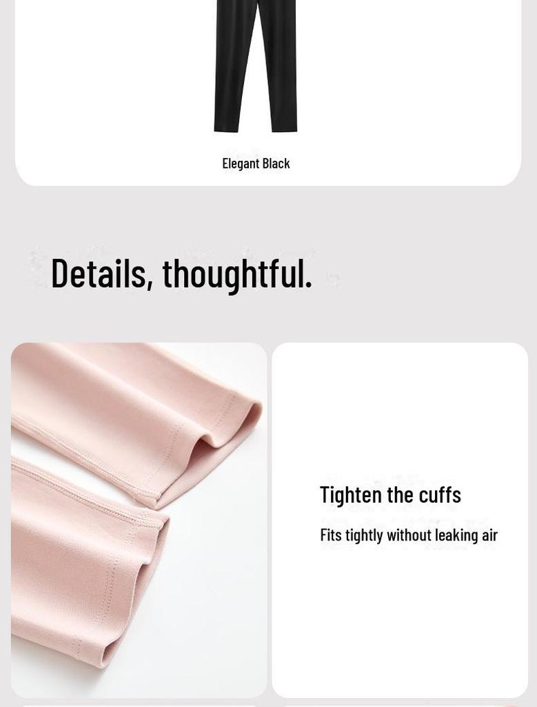 Pantaloni termici de bumbac cu talie înaltă pentru femei - Catifea confortabilă, Îngroșați, Croială elastică