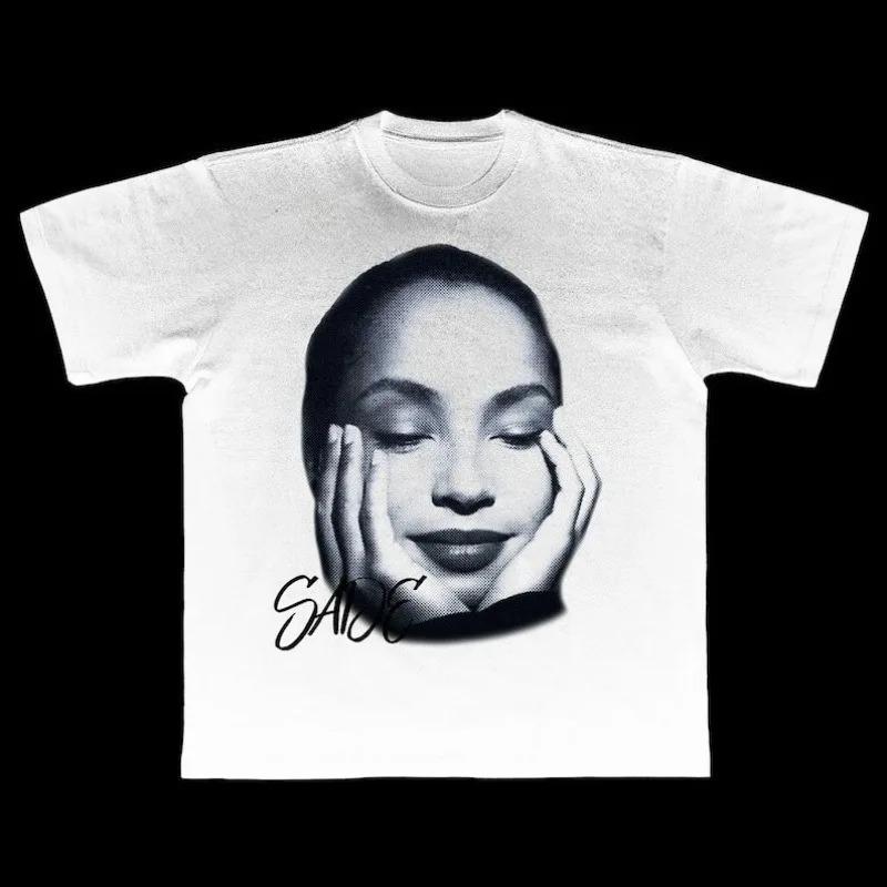 Fashion Retro Sade 90s Pop Music Fan TShirt New Summer Unisex Casual Retro Cotton Fashion Women And Unisex Tshirts