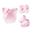 Newborn Baby Bow Hat Baby Anti Scratch Gloves Foot Covers Cotton Baita Cartoon Rabbit Ear Covers