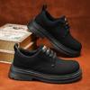 2025 High Quality Men's Casual Leather Shoes Outdoor Wear-resistant Suede Work Boot British Business Lace Up Derby Shoes for Men