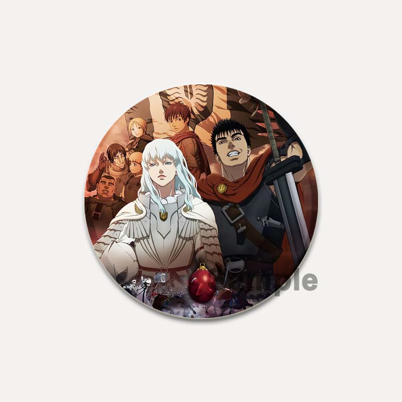 

32/44/58 мм аниме броши BERSERK мультфильм кишки/значок Гриффита на рюкзак одежда круглые булавки ручной работы для подарка аксессуар 32mm