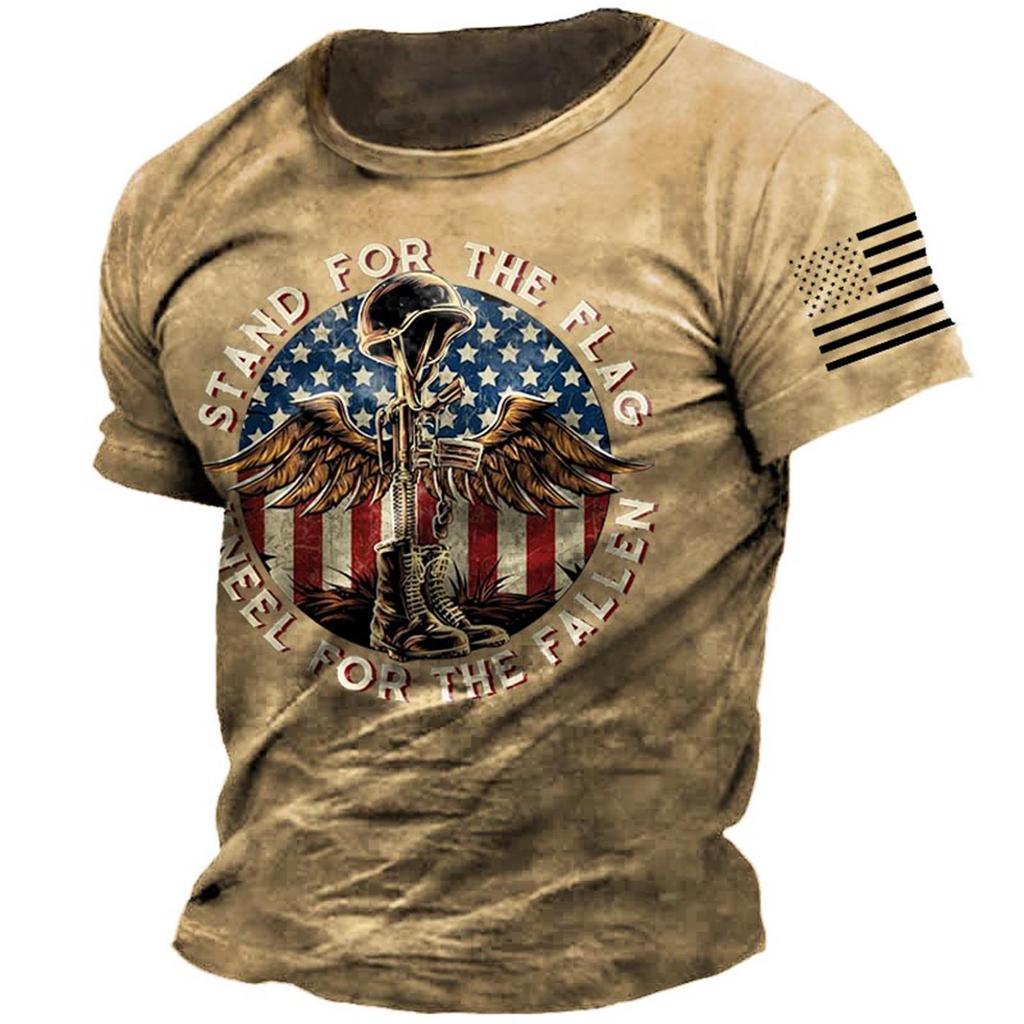 Street Trend 3D-gedrucktes T-Shirt Sommer Lässig Locker Sportlicher Stil 3D-gedruckte Kurzarm-T-Shirts Herren