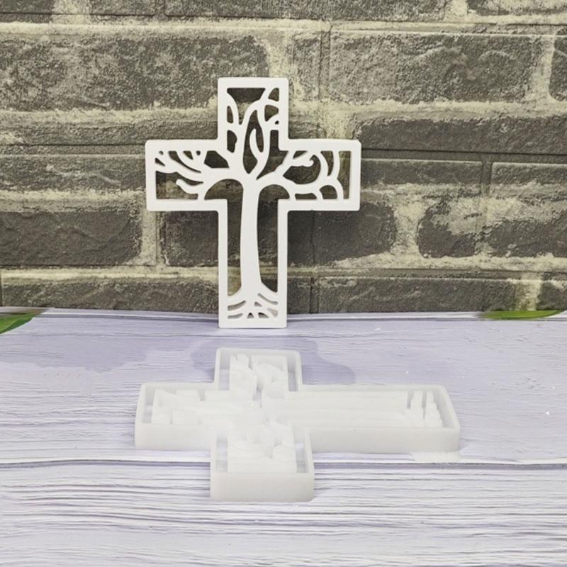 Creative Silicone Crossed Mold Easy Demolding Mold For Handmade Gift Religious Decors And Craft Project Making Essential