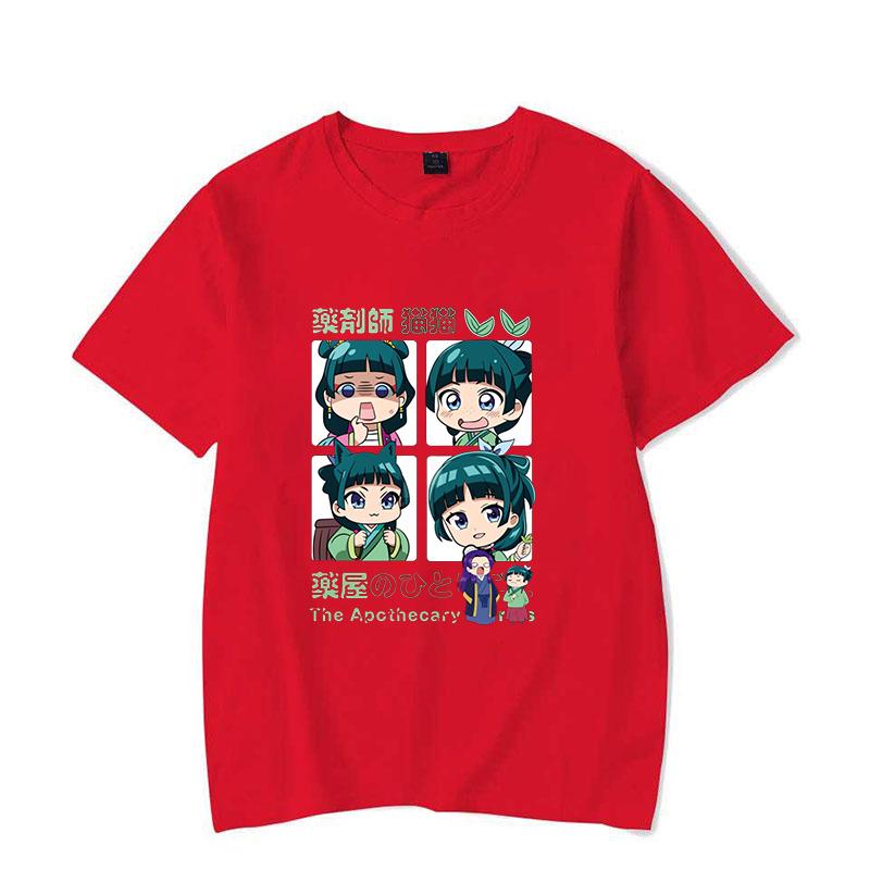 

New Anime The Apothecary Diaries Print T-shirt Summer Casual Maomao Graphic T Shirt Women Men Short Sleeve Round Neck Shirts S