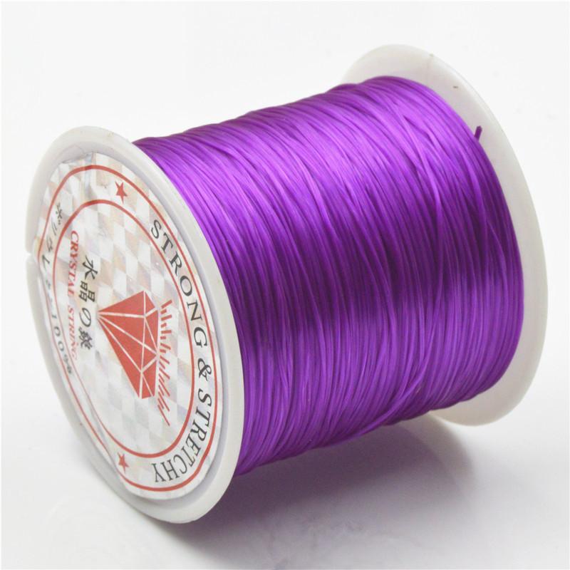 Crystal Elastic Line, Flat Rubber Band Rope 60 Meters Per Roll, Bead Line Diy Jewelry Accessories