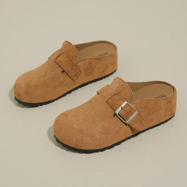 Autumn Heelless Mori Women's Style Fashionable and Versatile Women's Outer Slippers New Retro Bag Head Half Slippers