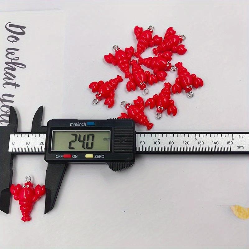10 buc Kawaii Lucios Cercei Homar Farmece Pandantiv Flotant Spate Plat pentru Breloc DIY Bijuterii Constatări