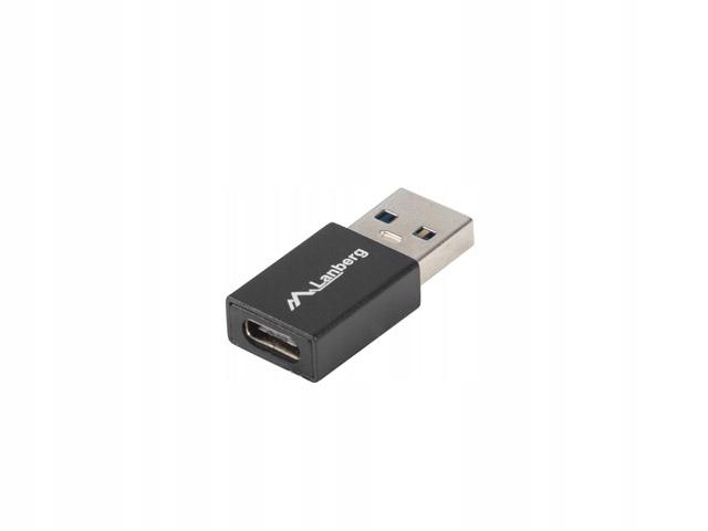 Adapter Lanberg USB type-C(F) - USB-A(M) 3.1 Czarny