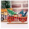 New Wooden Car Lattice Style Pick-up Truck Desktop Decorations Christmas Wooden Decorations