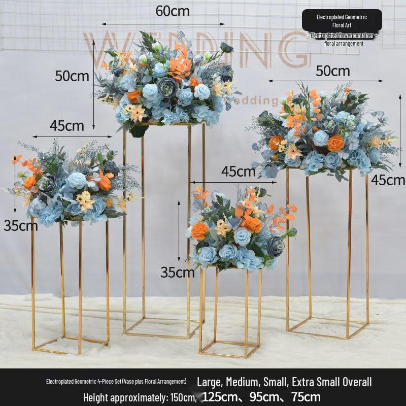 Geometric Iron Art Wedding Flower Ornaments for Venue Decoration